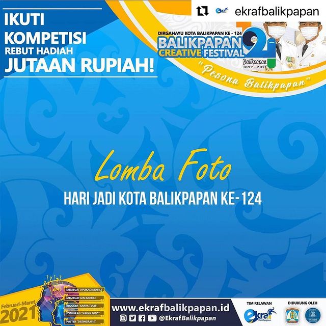 Lomba Foto Balikpapan Creative Festival 2021 Hari Jadi Kota Balikpapan ke-124 Tahun 2021