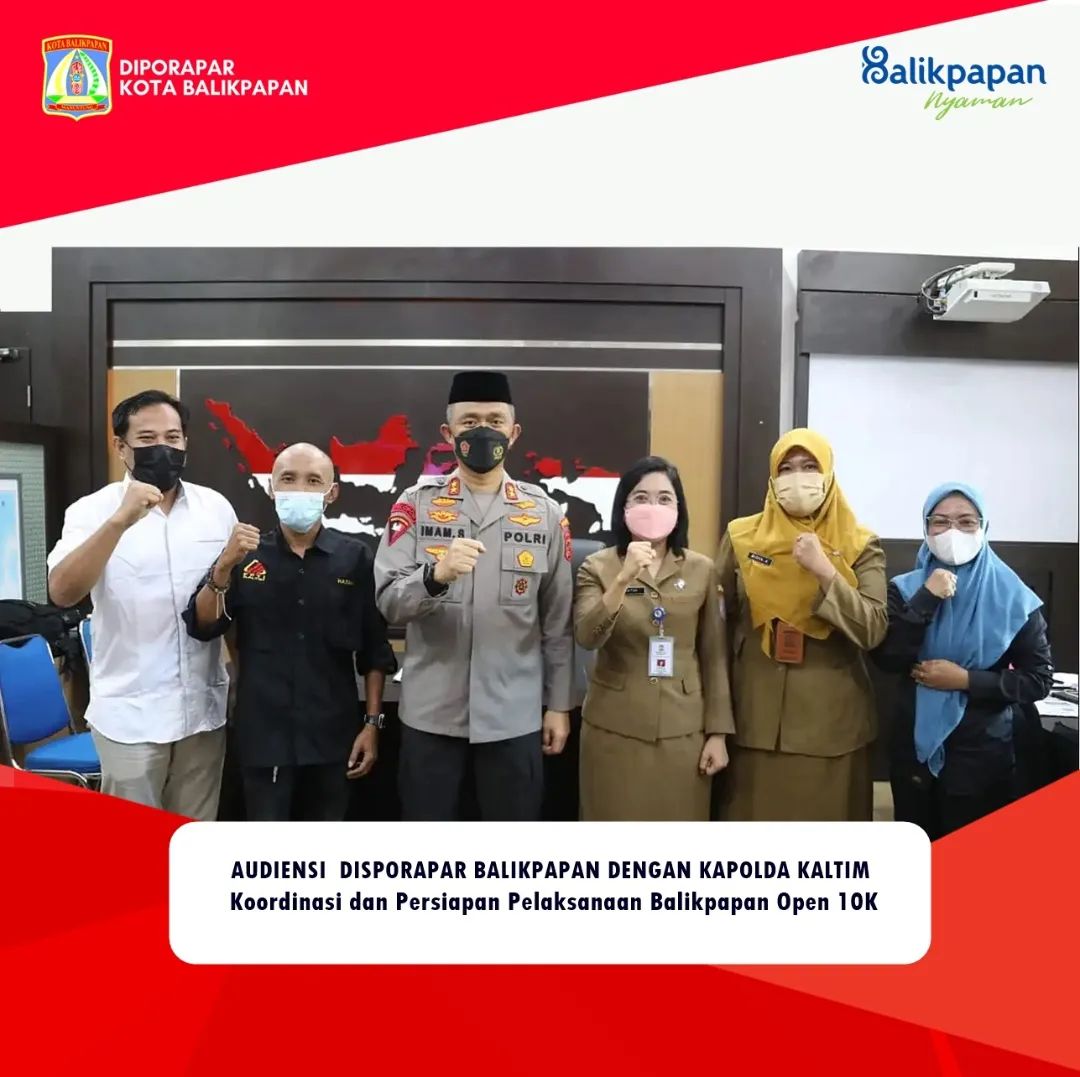 Audiensi kegiatan Lomba Lari Balikpapan Open 10K di Ruang Kerja Kapolda