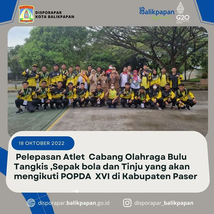 Pelepasan Atlet Cabang Olahraga Bulu Tangkis, Sepak Bola dan Tinju POPDA XVI di Kabupaten Paser  