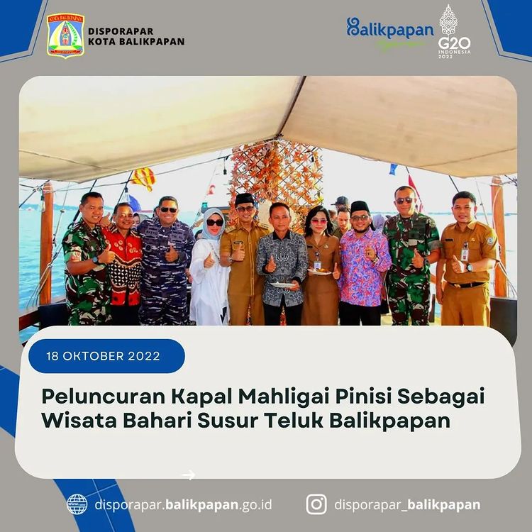 Peluncuran Kapal Mahligai Pinisi Sebagai Wisata Bahari Susur Teluk Balikpapan