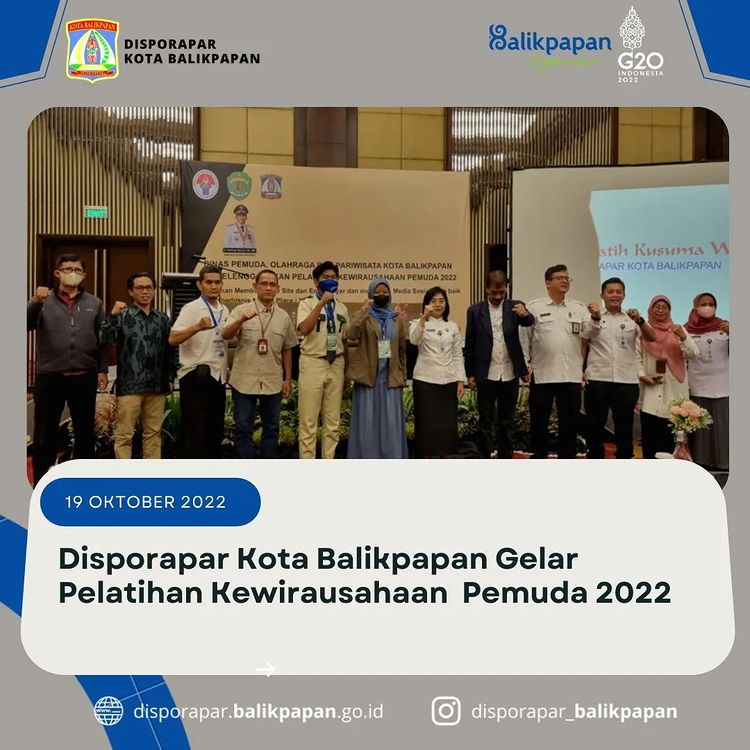 Dinas Pemuda Olahraga dan Pariwisata (Disporapar) Kota Balikpapan gelar Pelatihan Kewirausahaan Pemuda