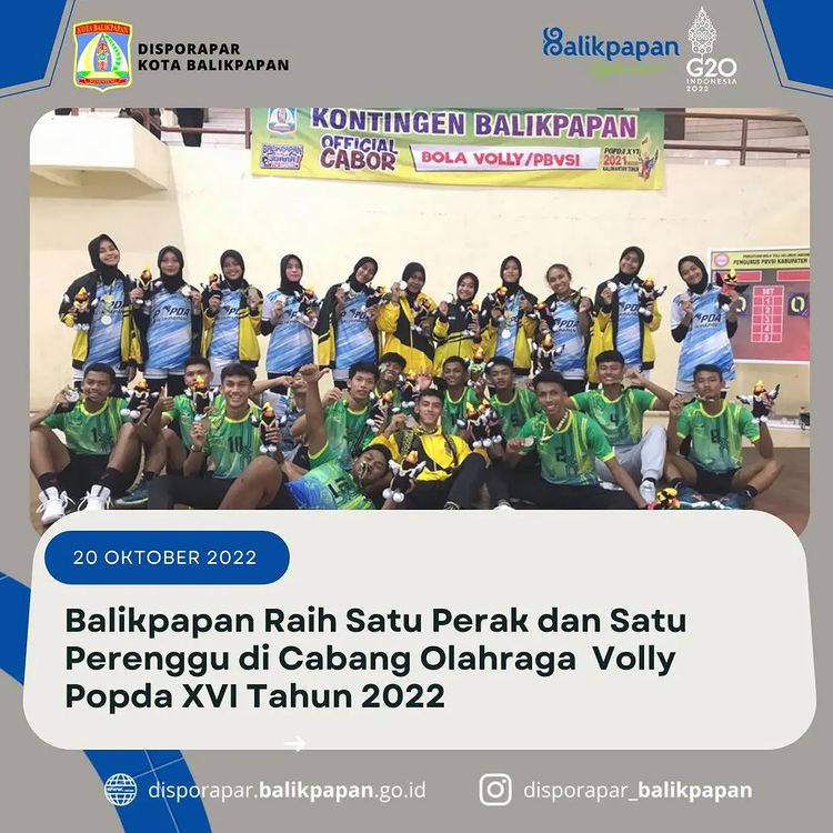 Balikpapan Raih Satu Perak dan Satu Perenggu di Cabang Olahraga Volly Popda XVI Tahun 2022