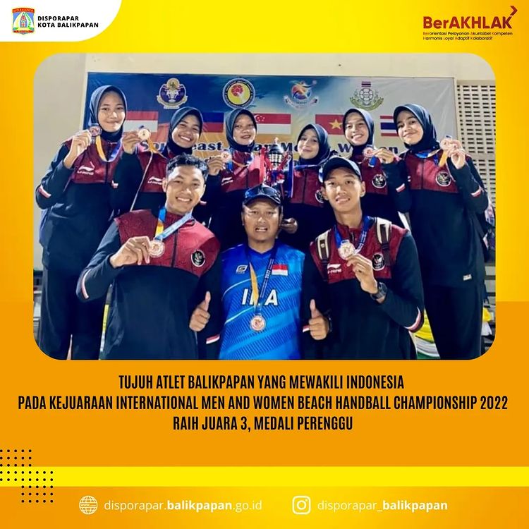 Beach Handball Championship 2022 di Bangkok,Thailand berhasil meraih Juara 3