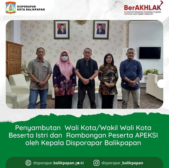 Penyambutan Wali Kota / Wakil Wali Kota beserta istri dan rombongan peserta APEKSI