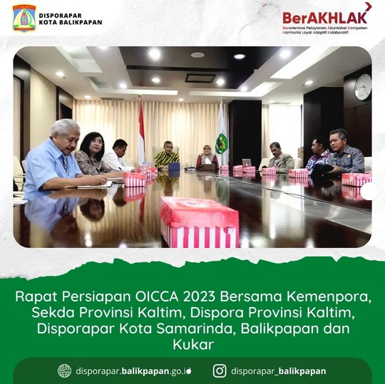 Kepala Disporapar Balikpapan C.I. Ratih Kusuma W. hadiri rapat persiapan OICCA 2023