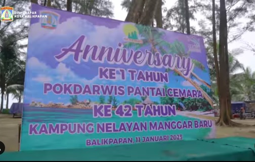 Disporapar Kota Balikpapan hadiri HUT ke I Kelompok Sadar Wisata (Pokdarwis) Pantai Cemara Kampung Nelayan