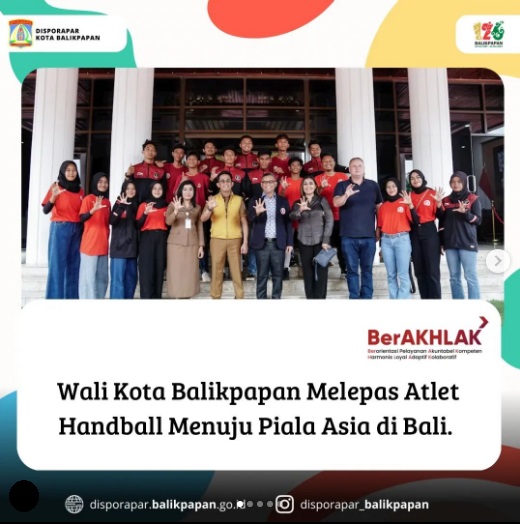 Wali Kota Balikpapn, H. Rahmad Mas’ud Melepas Atlet Handball Menuju Piala Asia di Bali