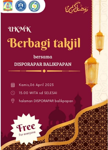 Disporapar Balikpapan bersama UMKM berbagi Takjil di bulan Ramadhan