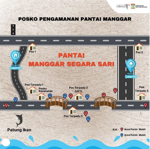 Posko Pengamanan Pantai Manggar Segara Sari Balikpapan