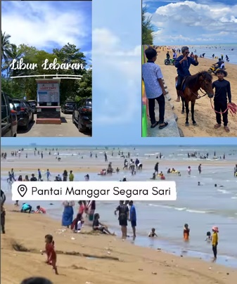 Libur Besar Nasional (Lebaran Idul Fitri 1444 H) di Pantai Manggar Segara Sari