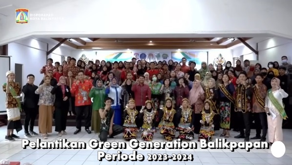 Kadisporapar Kota Balikpapan Menghadiri Acara Pelantikan Green Generation periode 2023 - 2024 