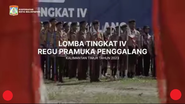 Kadispora Kota Balikpapan C.I. Ratih Kusuma W. hadir dalam acara pembukaan Lomba Tingkat IV Regu Pramuka Penggalang Kalimantan Timur 2023