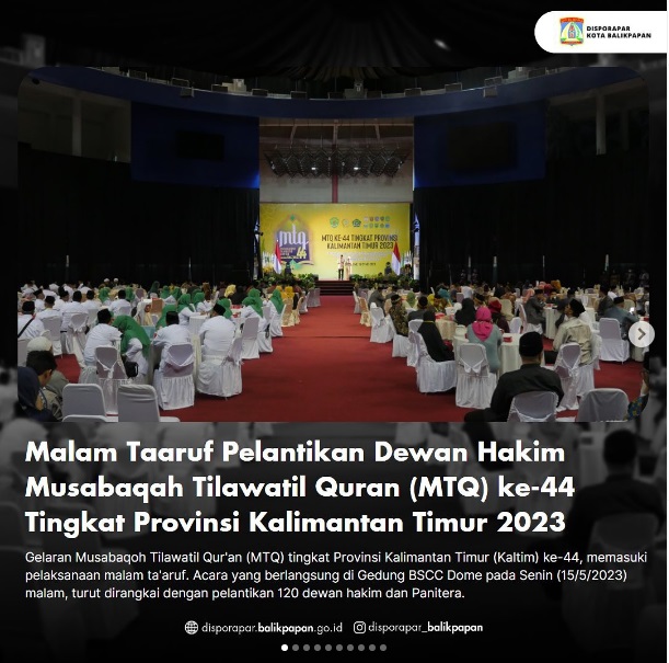 Gelaran Musabaqoh Tilawatil Qur'an (MTQ) tingkat Provinsi Kalimantan Timur (Kaltim) ke-44