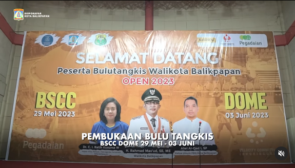 Pembukaan turnamen olahraga bulu tangkis, Wali Kota Balikpapan Open 2023