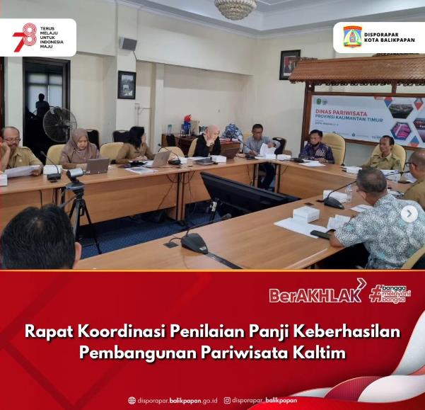 Rapat Koordinasi Penilaian Panji Keberhasilan Pembangunan Pariwisata Kaltim