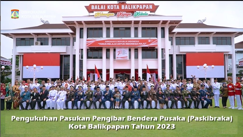 Pengukuhan Pasukan Pengibar Bendera Pusaka (Paskibraka) Kota Balikpapan Tahun 2023