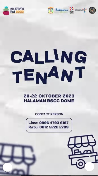 Calling all Tenant Dalam Acara Balikpapan Fest 2023