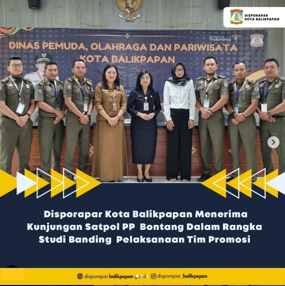 Disporapar Kota Balikpapan Menerima Kunjungan Satpol PP Kota Bontang