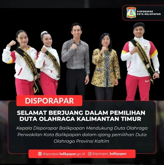 Duta Olahraga Perwakilan Balikpapan dalam Pemilihan Duta Olahraga Provinsi Kalimantan Timur