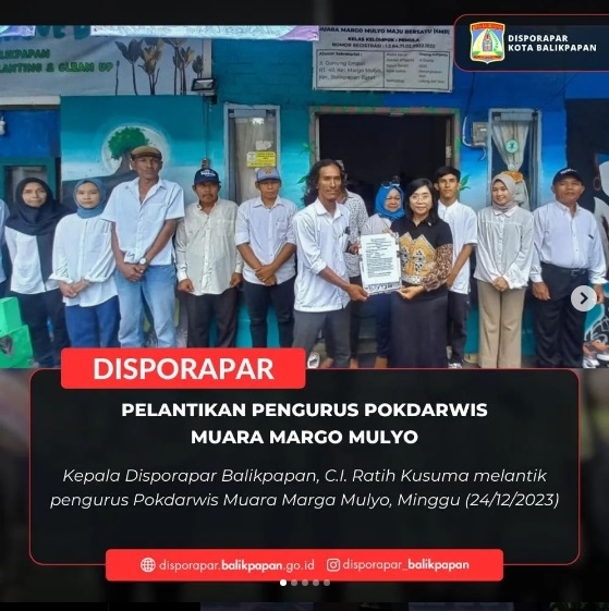 Pelantikan Pengurus Pokdarwis Muara Margomulyo