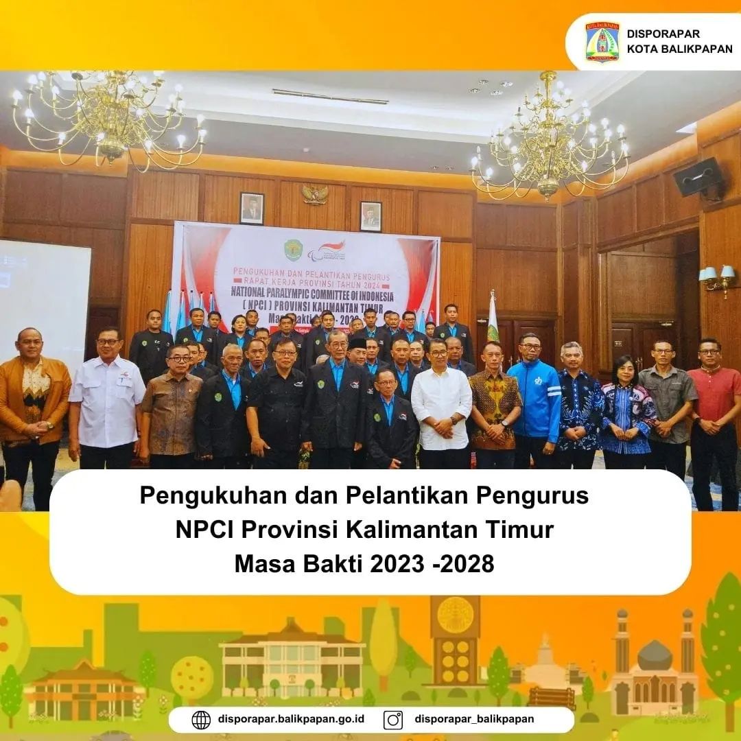 Pengukuhan dan Pelantikan Pengurus NPCI {rovinsi Kalimantan Timur Masa Bakti 2023 - 2028