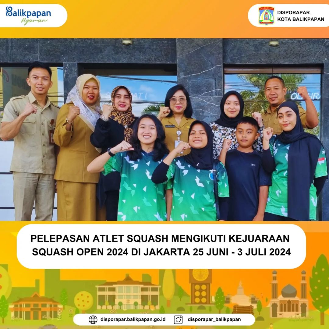 PELEPASAN ATLET SQUASH MENGIKUTI KEJUARAAN SQUASH OPEN 2024 DI JAKARTA 25 JUNI - 03 JULI 2024