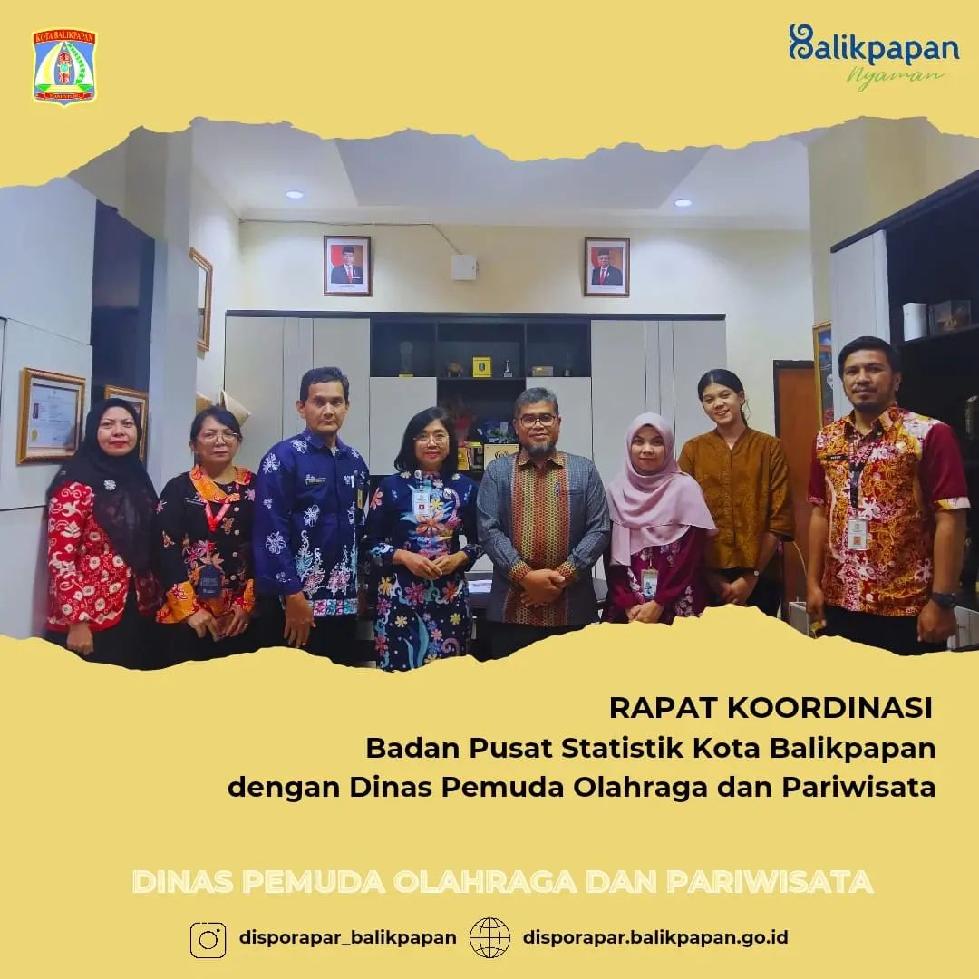 RAPAT KOORDINASI BADAN PUSAT STATISTIK KOTA BALIKPAPAN DENGAN DISPORAPAR