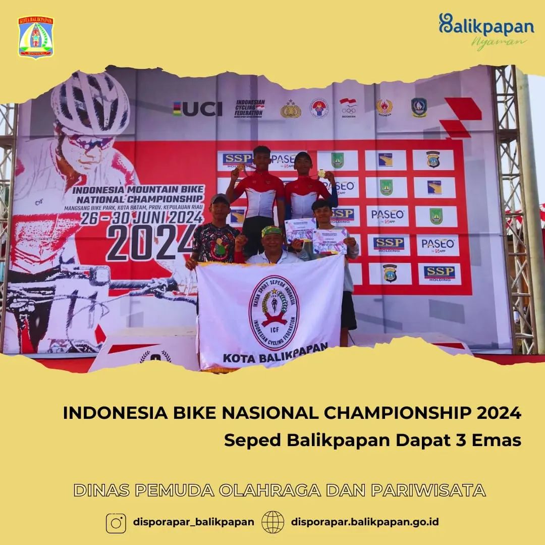 INDONESIA BIKE NASIONAL CHAMPIONSHIP 2024 SEPED BALIKPAPAN DAPAT 3 EMAS